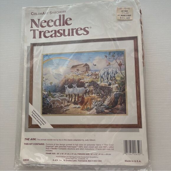 Noah’s Ark colorart stitchery crewel kit - Picture 1 of 5